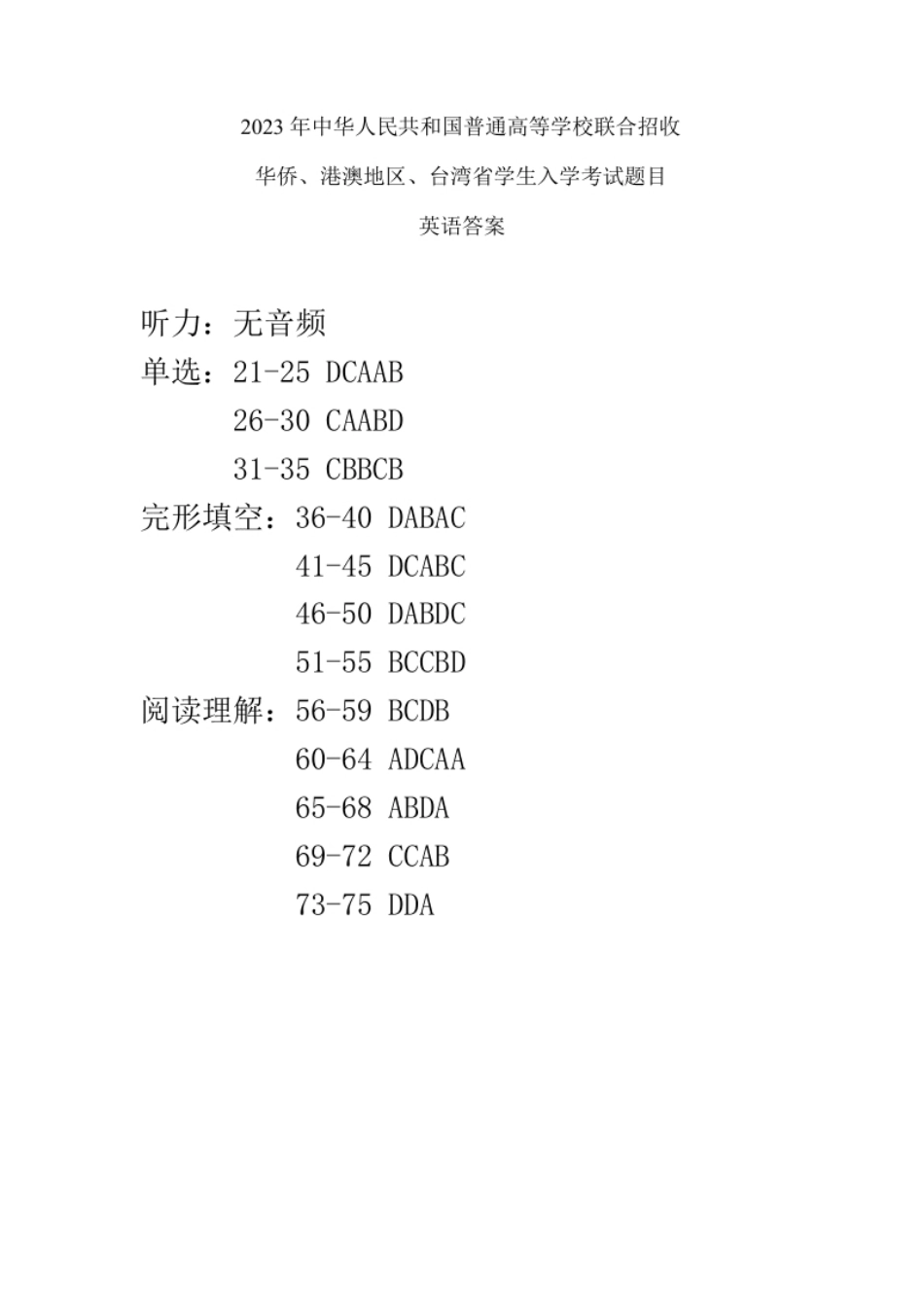 2023年英语答案.pdf_第1页