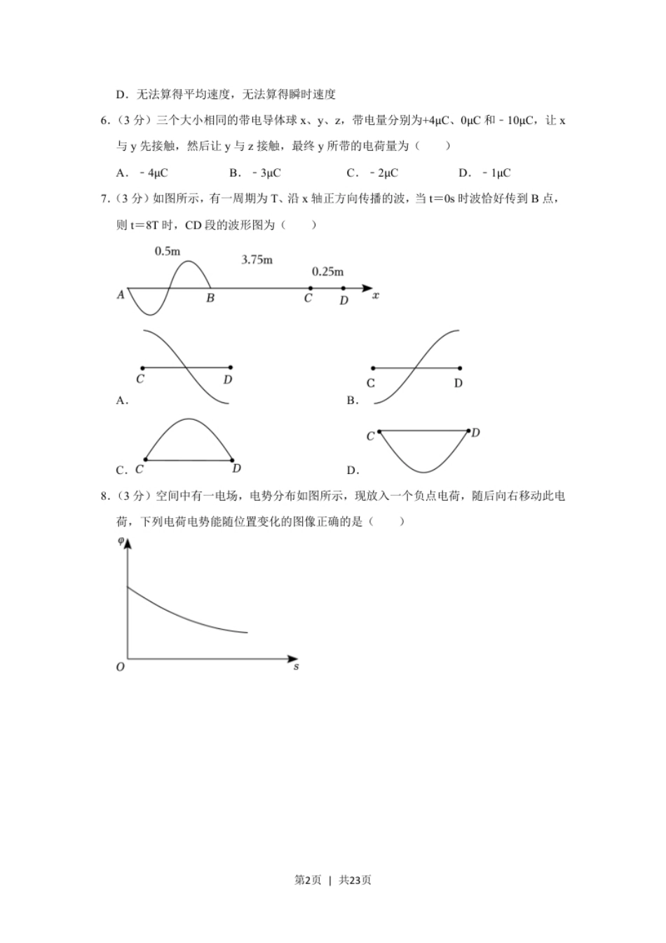 2023年高考物理试卷（上海）（解析卷）.pdf_第2页