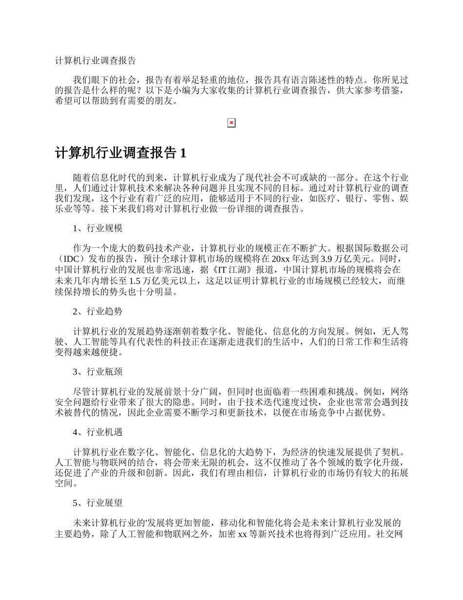 计算机行业调查报告.docx_第1页