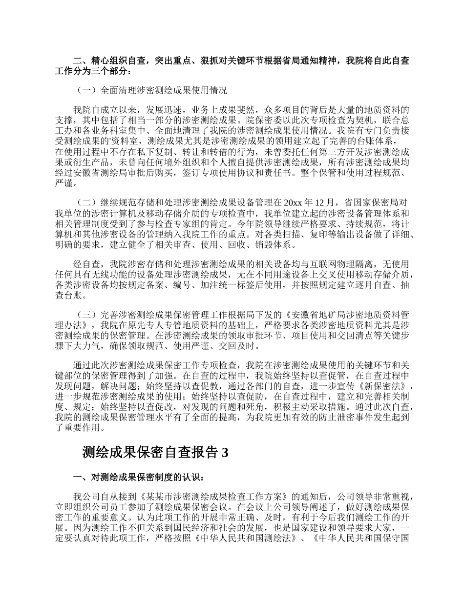 测绘成果保密自查报告.docx_第3页