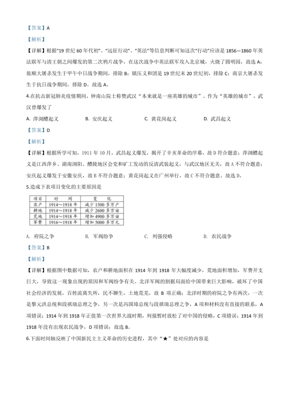 精品解析：海南省2020年中考历史试题（解析版）.pdf_第2页