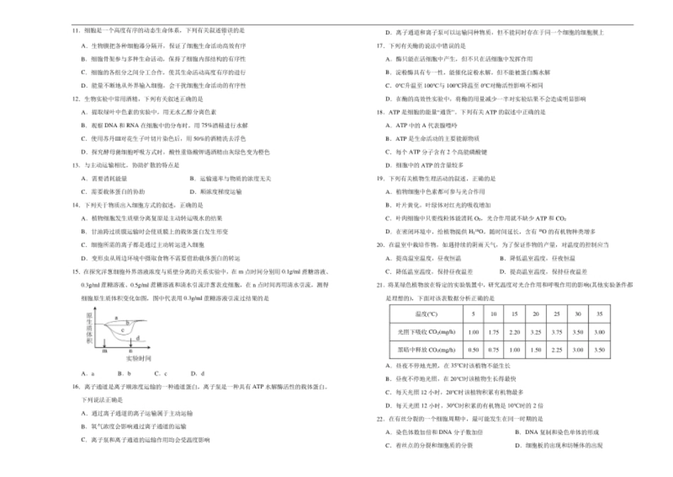 上学期高一期末备考金卷生物（B卷）学生版.pdf_第2页