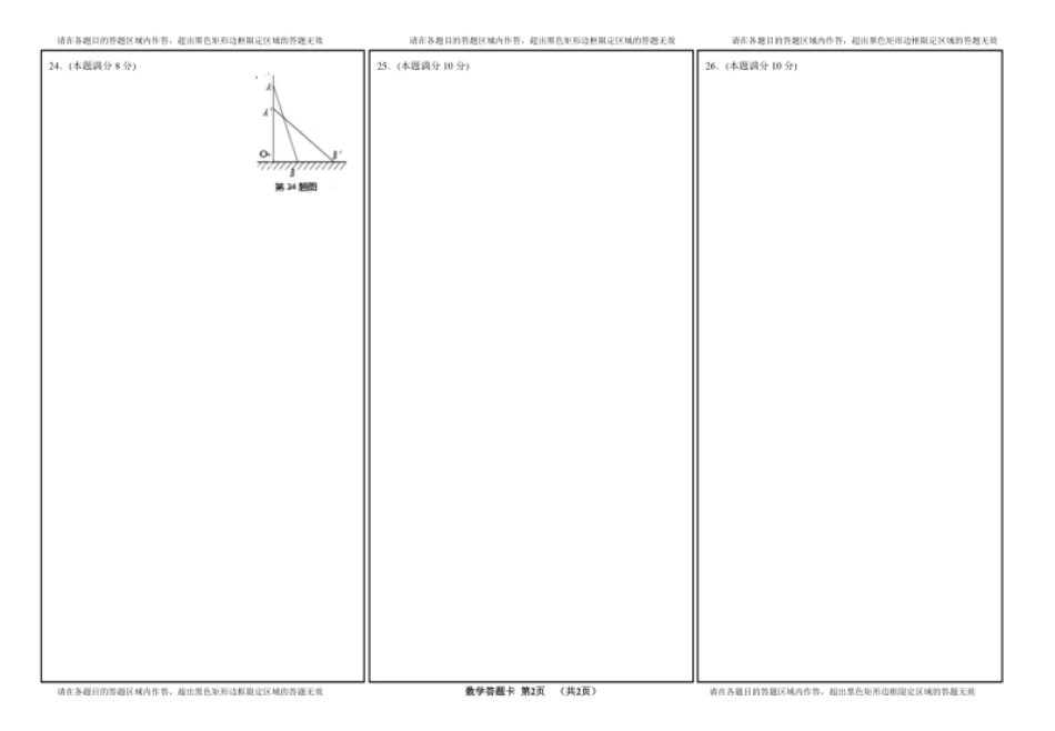 01【人教版】八年级下期中数学试卷答题卡.pdf_第2页