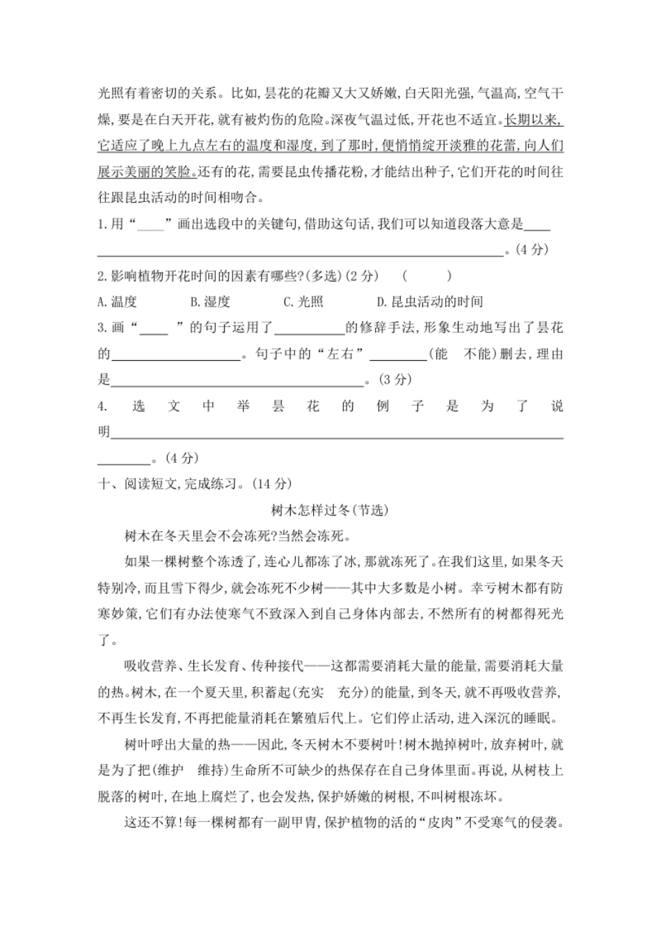 小学三年级第四单元素养形成卷.pdf_第3页