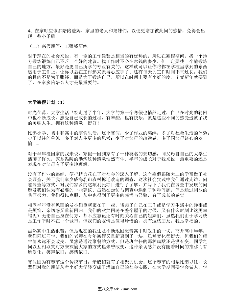 大学寒假计划（精选19篇）.docx_第3页