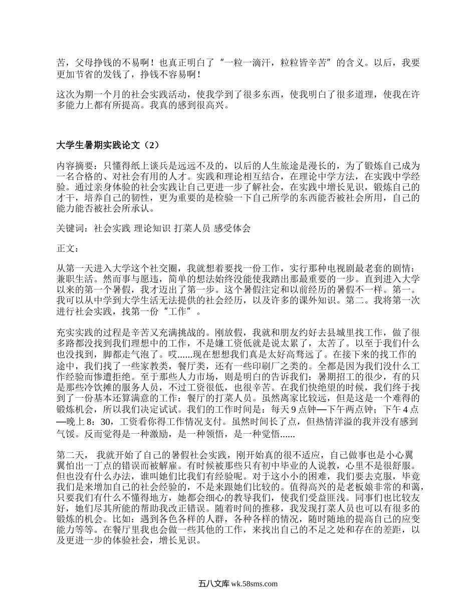 大学生暑期实践论文（优选10篇）.docx_第2页