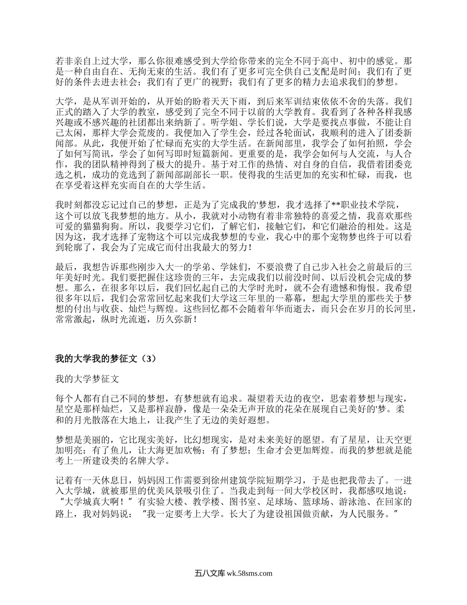 我的大学我的梦征文（热门12篇）.docx_第3页