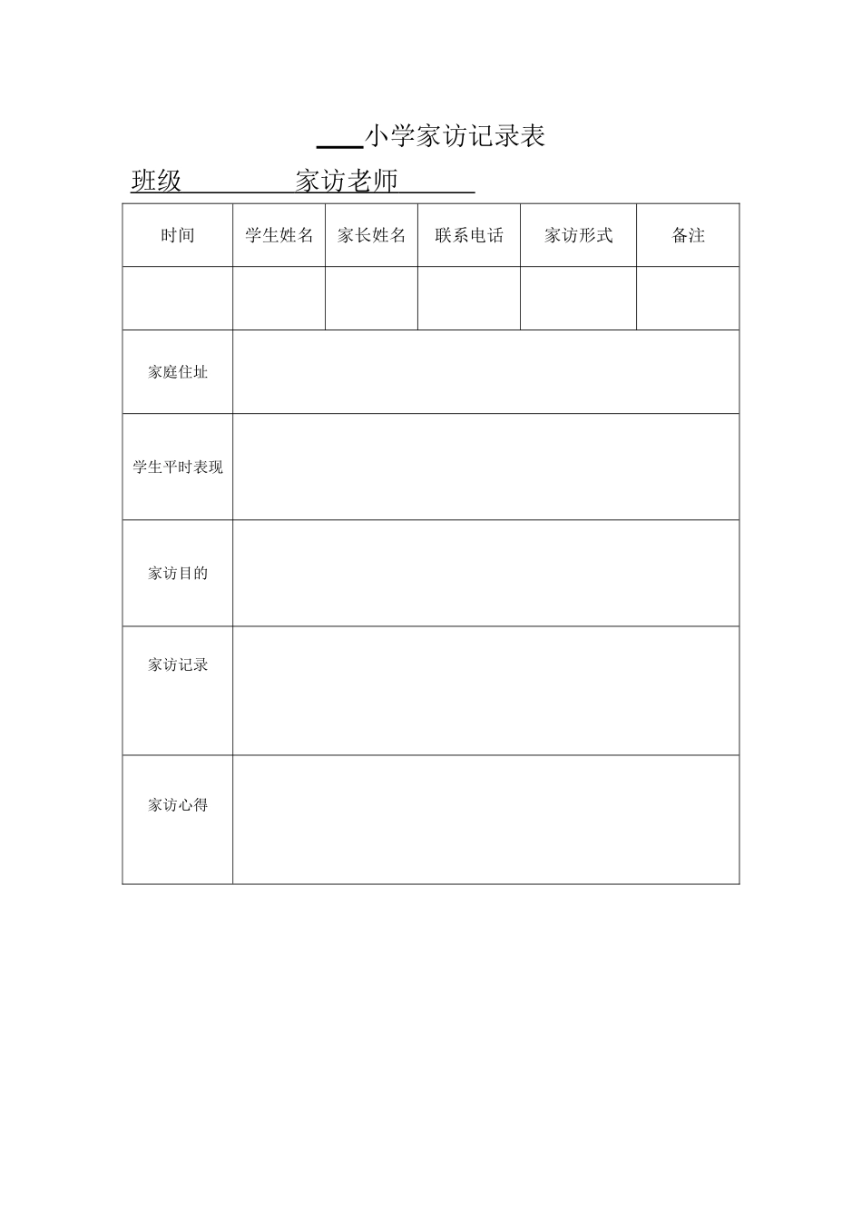 小学家访记录表.doc_第1页