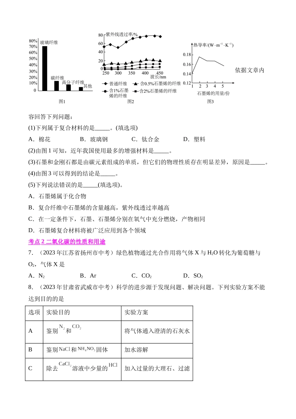 专题04_碳和碳的氧化物（第01期）.docx_第3页