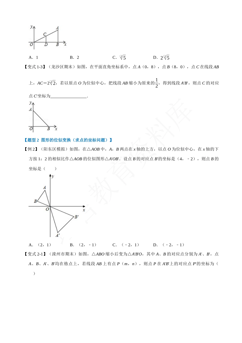 27-图形的位似变换-重难点题型.docx_第2页