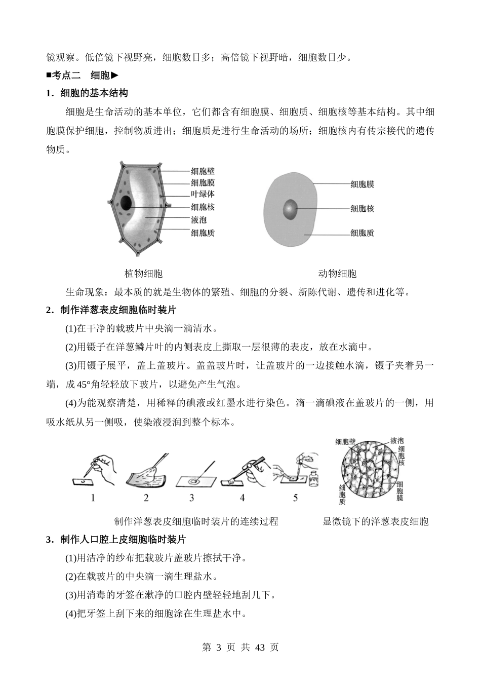 专题01 生物体的结构层次.docx_第3页