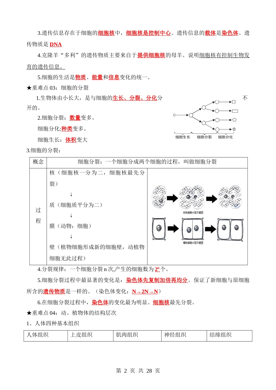 重难点02 生物体的结构层次.docx_第2页