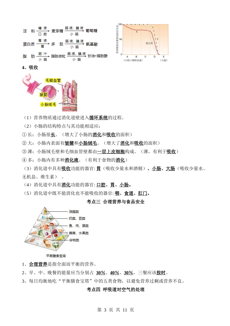 清单05 人体的营养与呼吸（5大考点+5大高频命题点）.docx_第3页