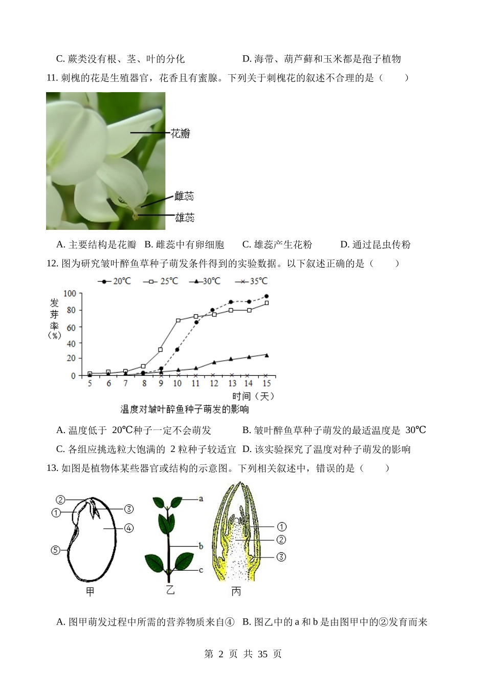 测试03 生物圈中的绿色植物.docx_第2页