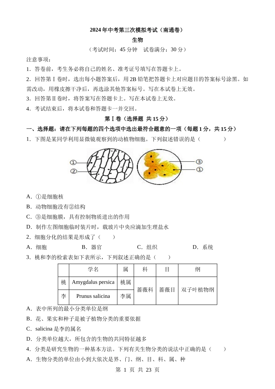 生物（南通卷）.docx_第1页