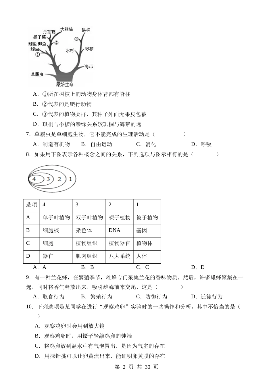 生物（山东济南卷） (2).docx_第2页