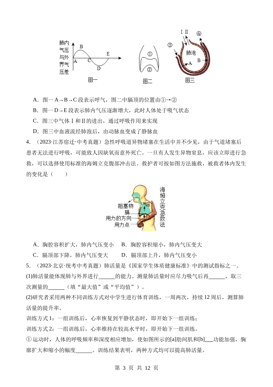 专题06 人体的呼吸（第3期）.docx_第3页