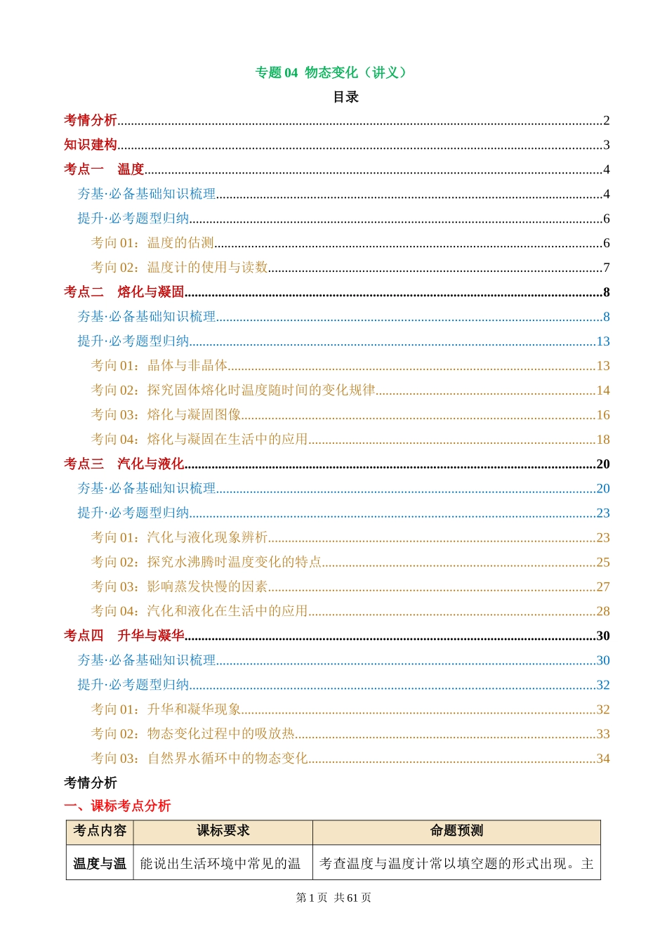 专题04 物态变化（4考点+13考向）（讲义）.docx_第1页