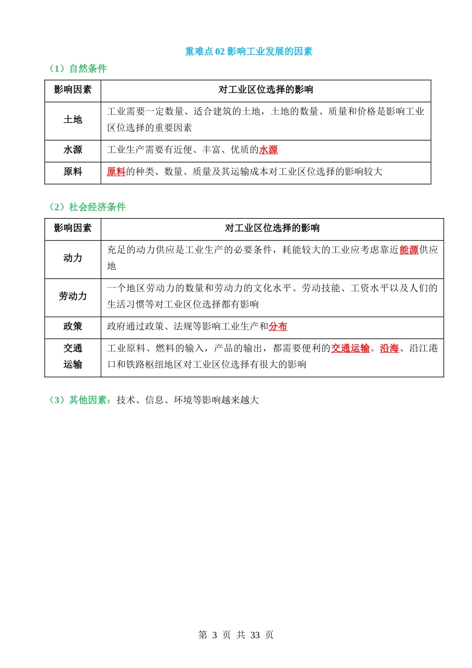 专题12 中国的产业与交通（4大重难点）.docx_第3页