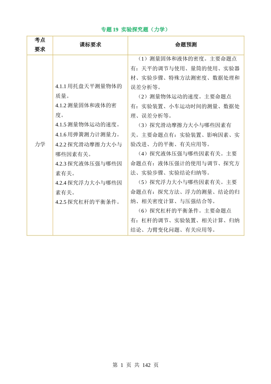 专题19 实验探究题（力学）（讲练）.docx_第1页