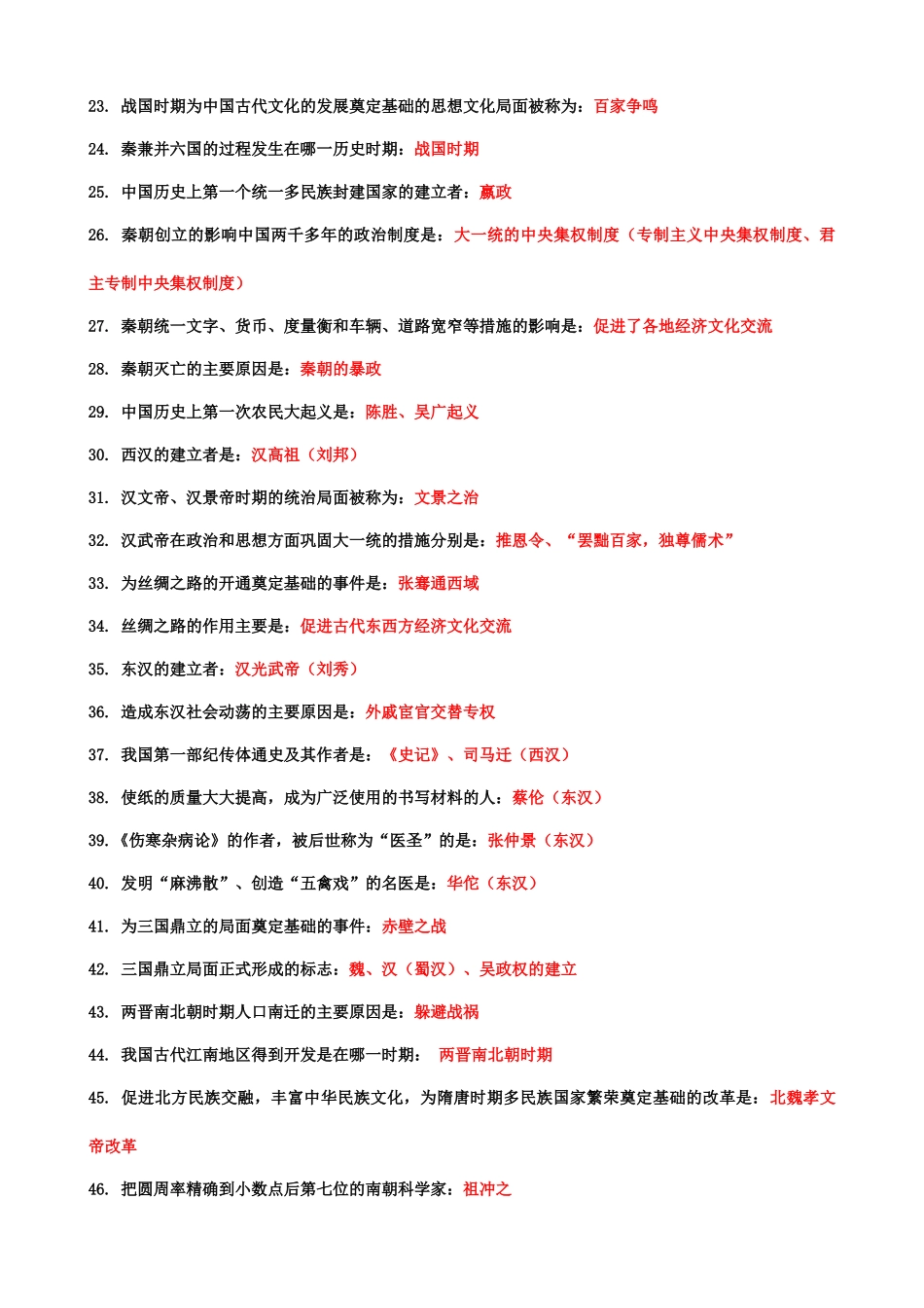 夺分锦囊0初中6册教材问答式知识点汇总（背过就得分）（答案版）.docx_第2页