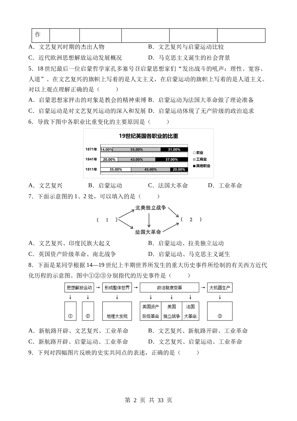 专题05 世界近代史（易错选择题50道）.docx_第2页