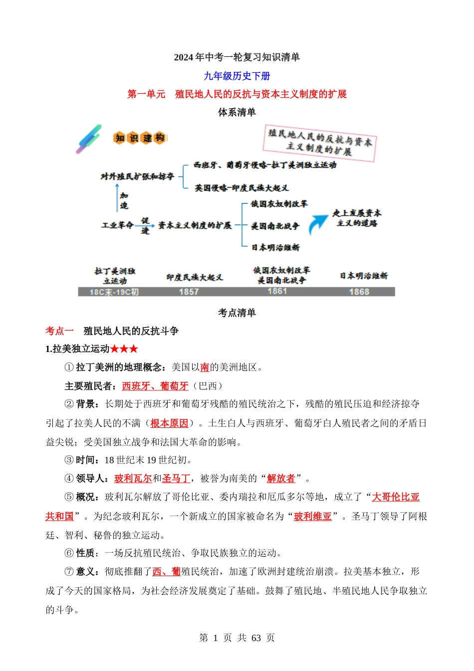 06 九下历史知识清单.docx_第1页