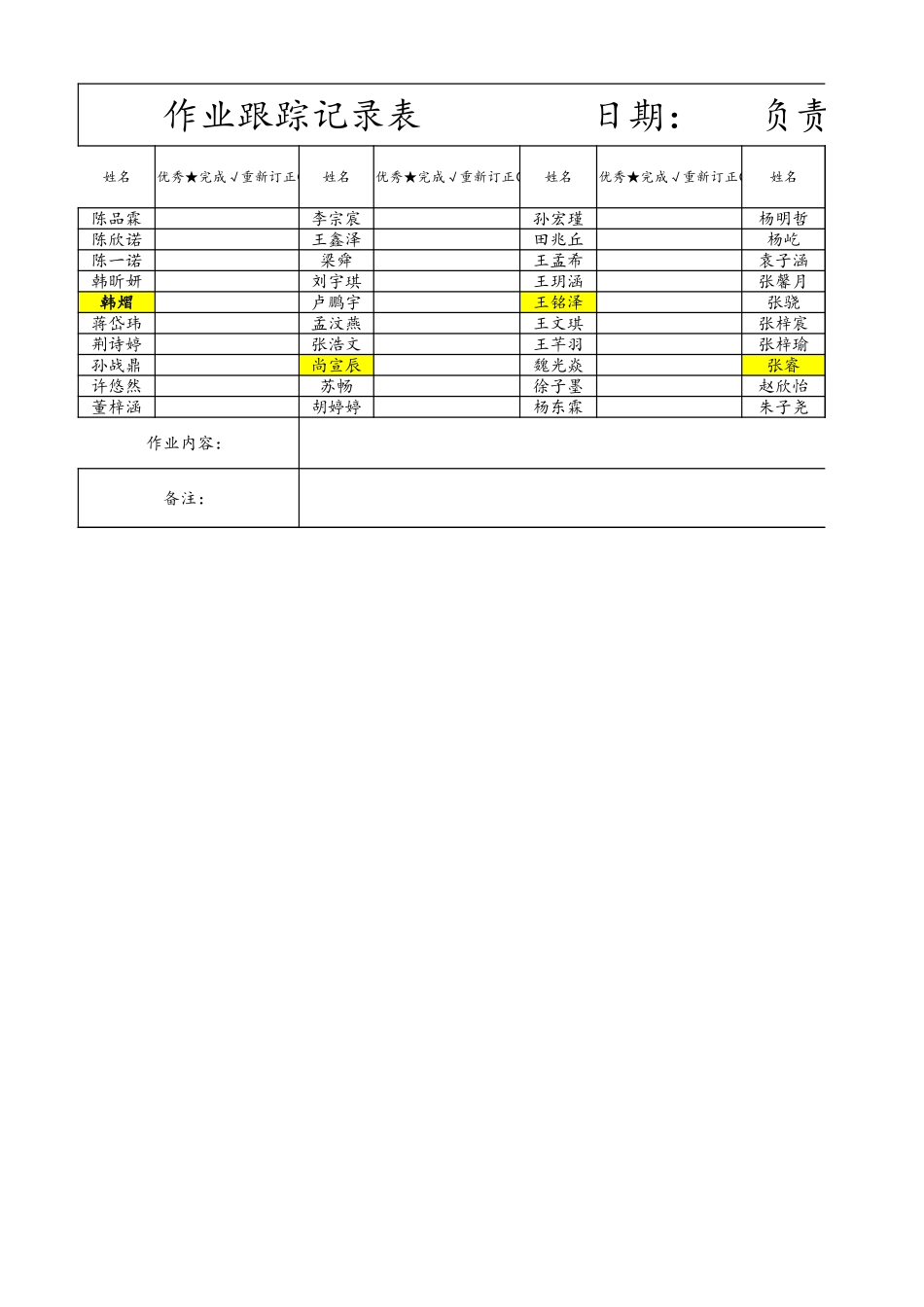 最新——作业跟踪情况.xlsx_第1页