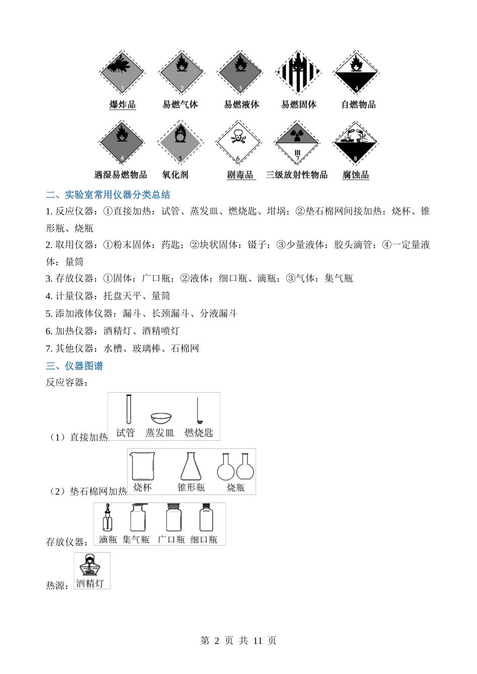 专题11 常见仪器与基本实验操作.docx_第2页