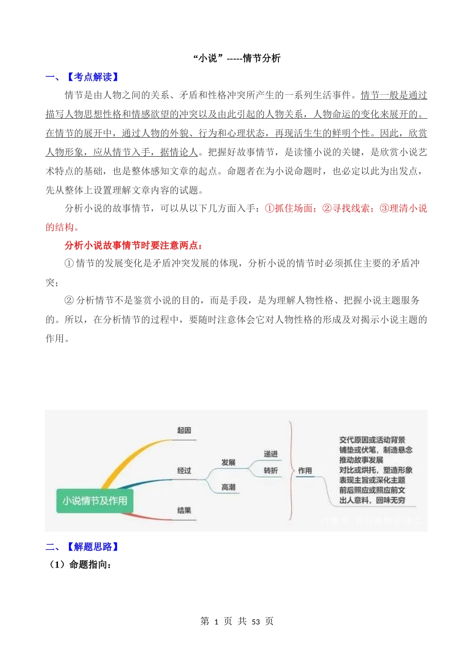 小说常见考点02：情节分析.docx_第1页