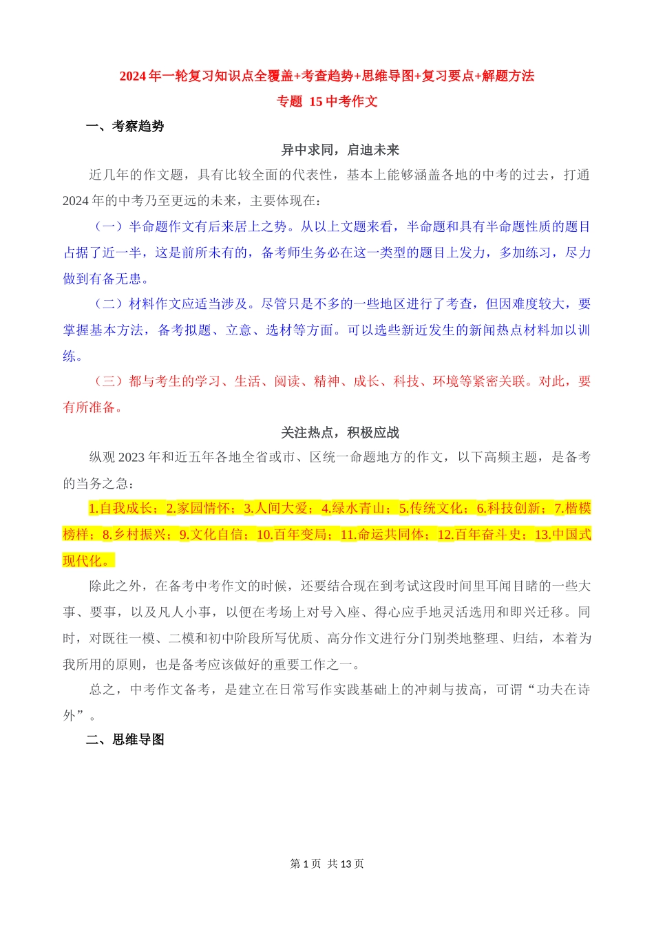 专题15_中考作文.docx_第1页