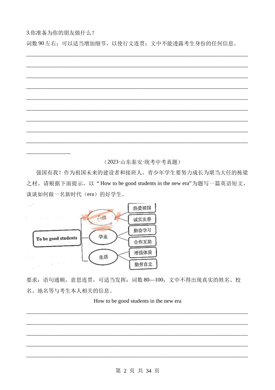 专题33 书面表达 考点1 观点看法类（第1期）.docx_第2页