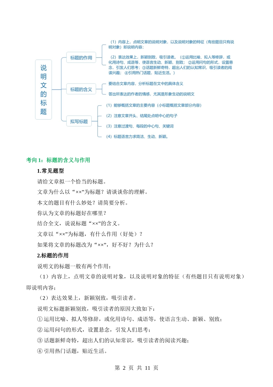 专题32 说明文的标题（讲义）.docx_第2页