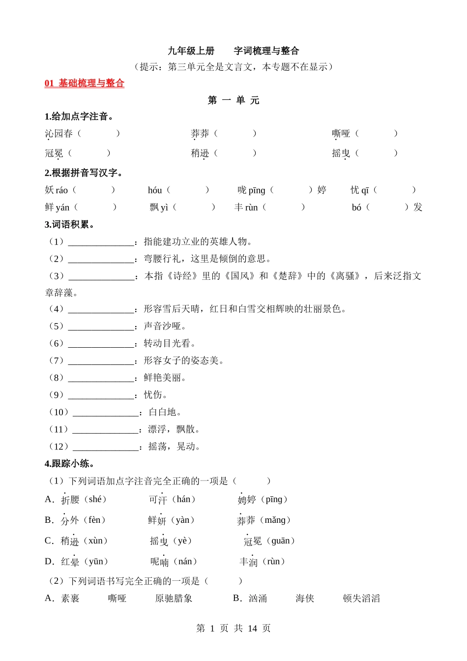 05 九上字词梳理与整合.docx_第1页