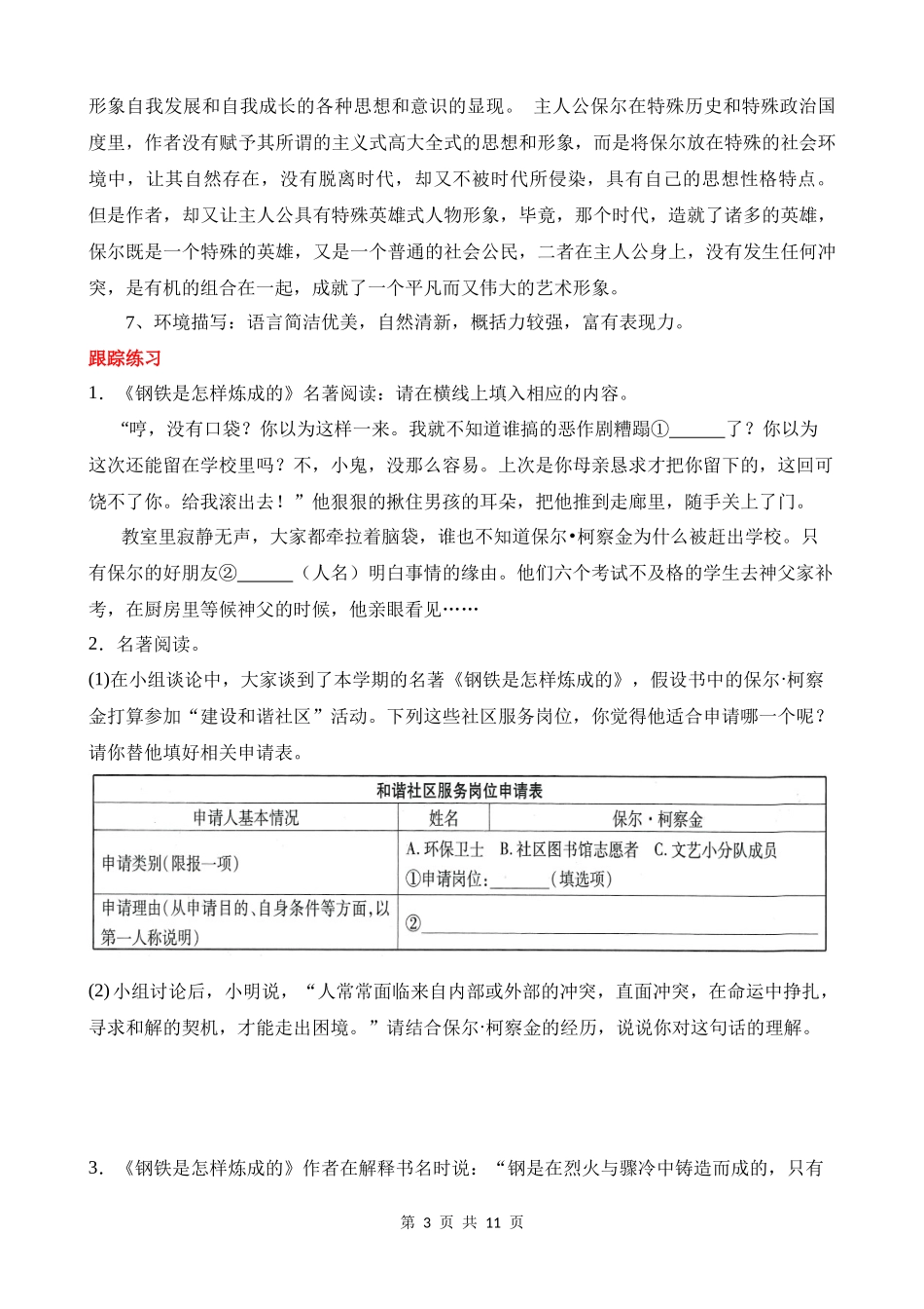 专题08_《钢铁是怎样炼成的》.docx_第3页