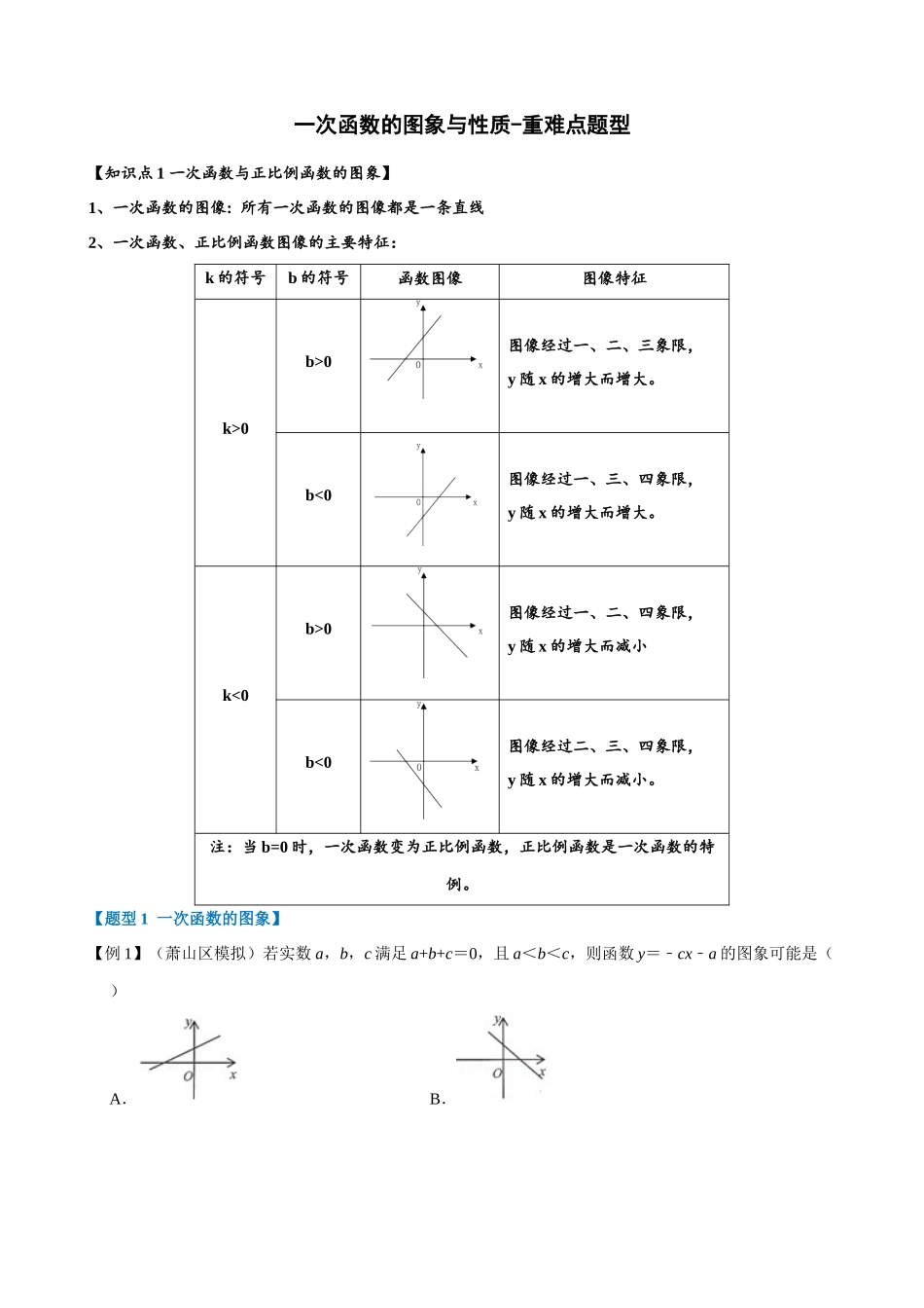 专项19-一次函数的图象与性质-重难点题型.docx_第1页