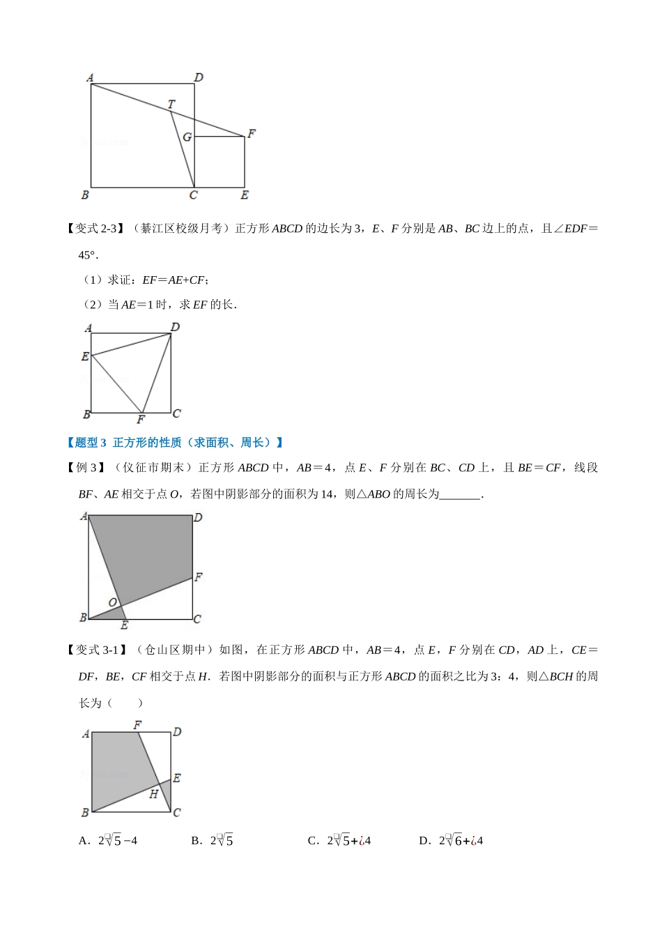 专项18-正方形的性质与判定-重难点题型.docx_第3页