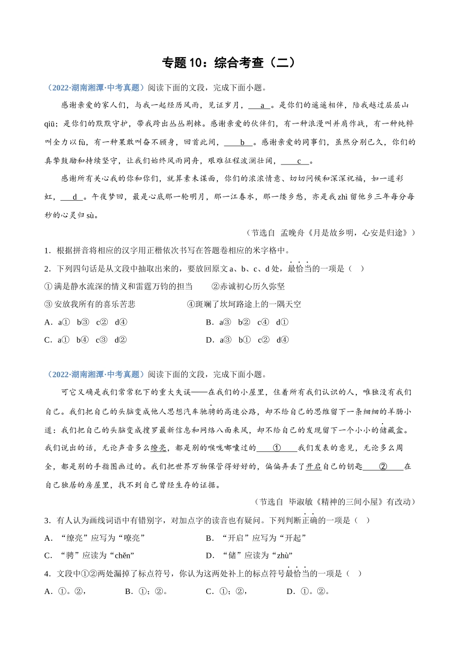 专题10_综合考查（二）.docx_第1页