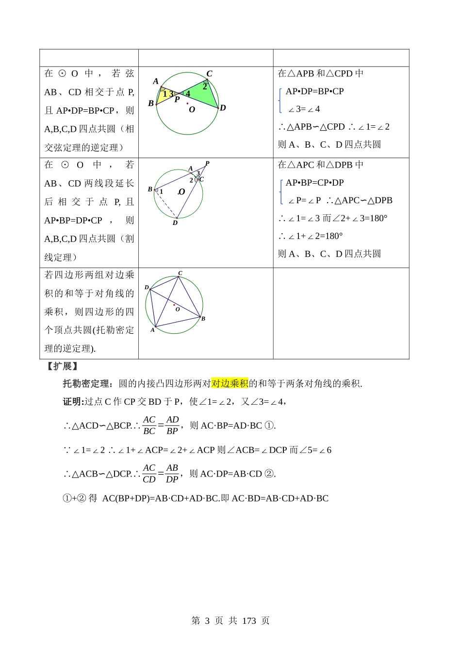 重难点12 与圆相关的6种模型（四点共圆、圆幂定理、垂径定理、定弦定角、定角定高、阿基米德折弦定理）（6题型）.docx_第3页