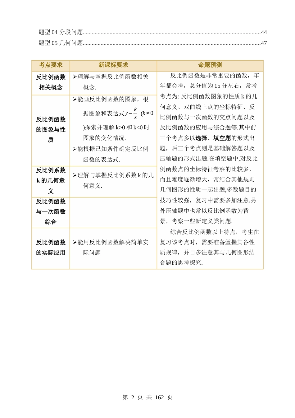 专题12 反比例函数的图象、性质及应用（讲义）（5考点+28题型）.docx_第2页