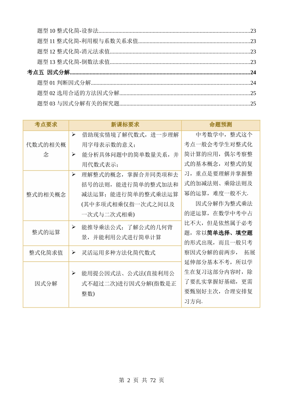 专题02 整式与因式分解（讲义）（5考点+34题型）.docx_第2页