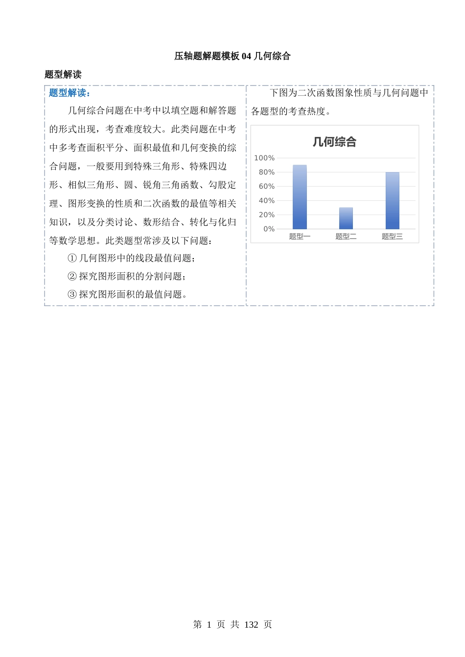 压轴题04 几何综合（3题型+7类型+解题模板+技巧精讲）.docx_第1页