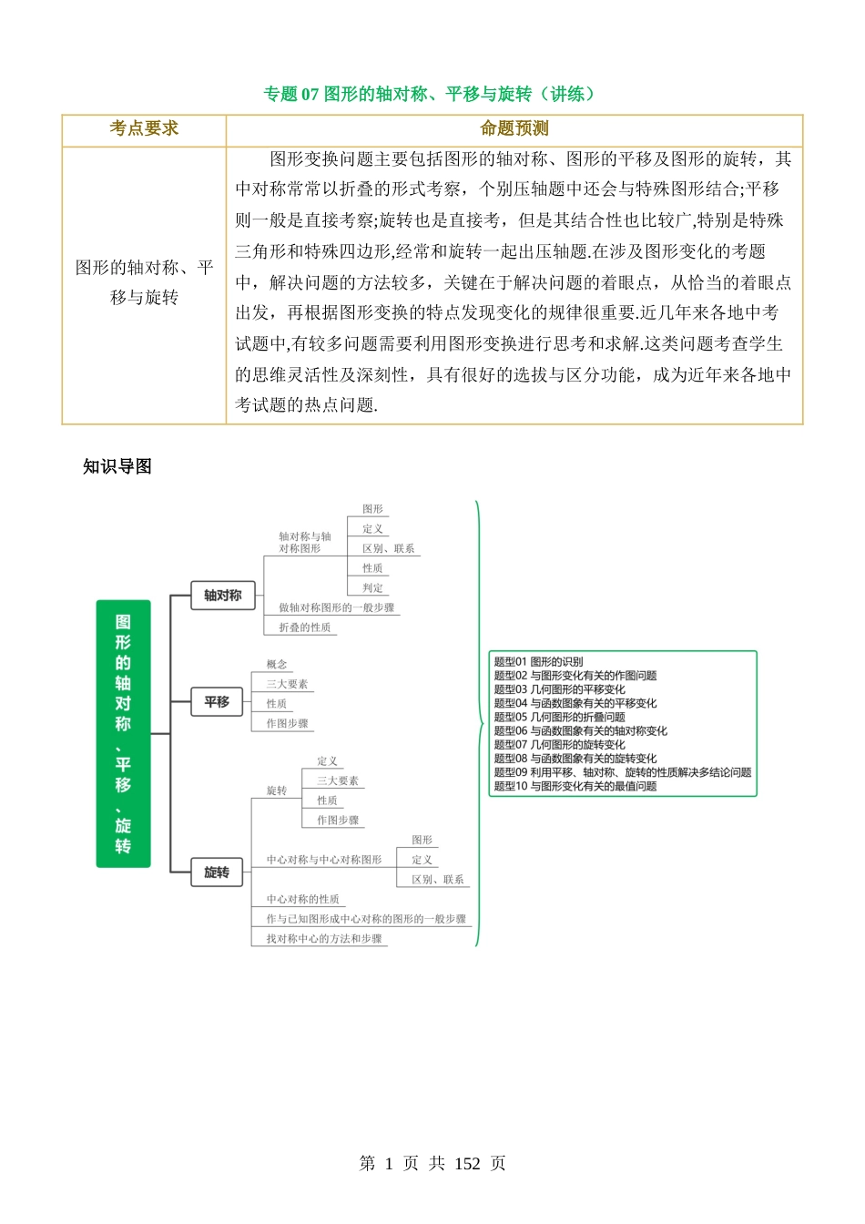 专题07 图形的轴对称、平移与旋转（讲练）.docx_第1页