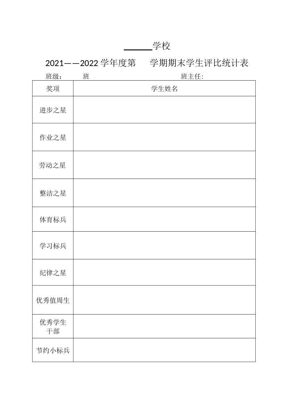 班主任必备表格_24.期末学生评优.docx_第1页