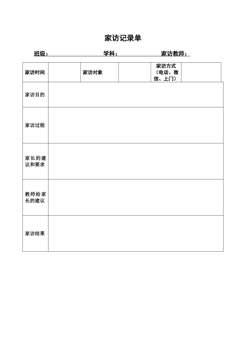 班主任必备表格_10.家访记录单9.doc_第1页