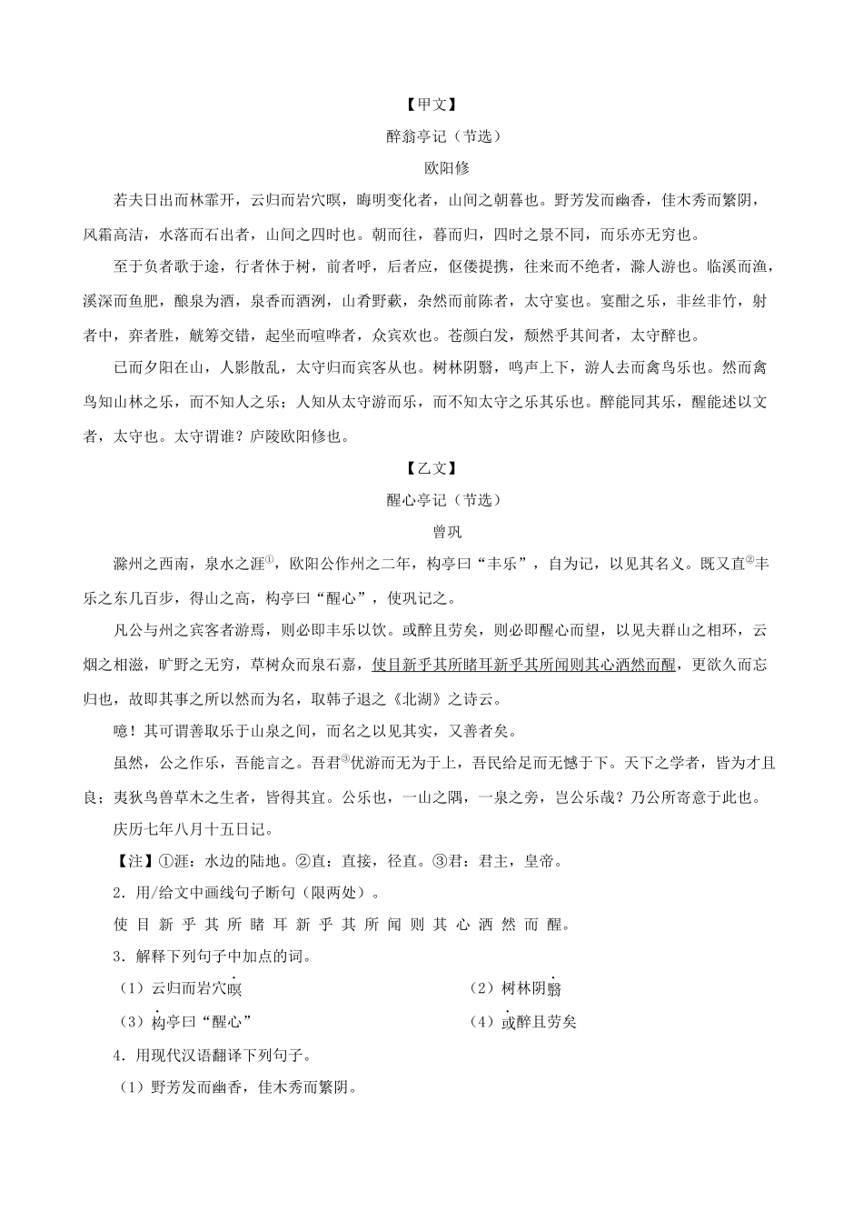 专题15《醉翁亭记》_中考语文文言文必考篇目之对比阅读.docx_第2页