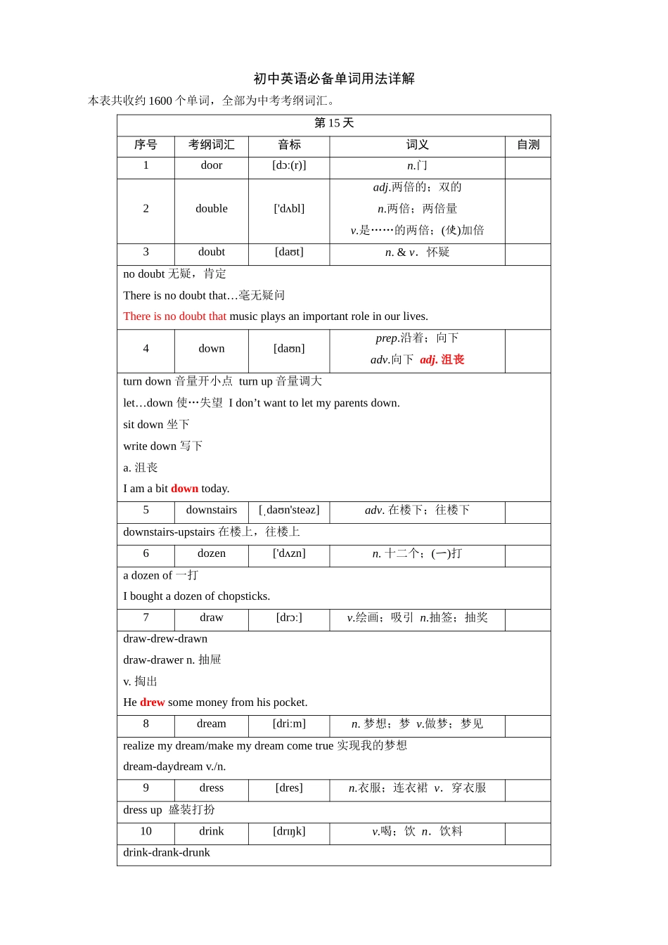 第15天_door~east_中考英语.docx_第1页