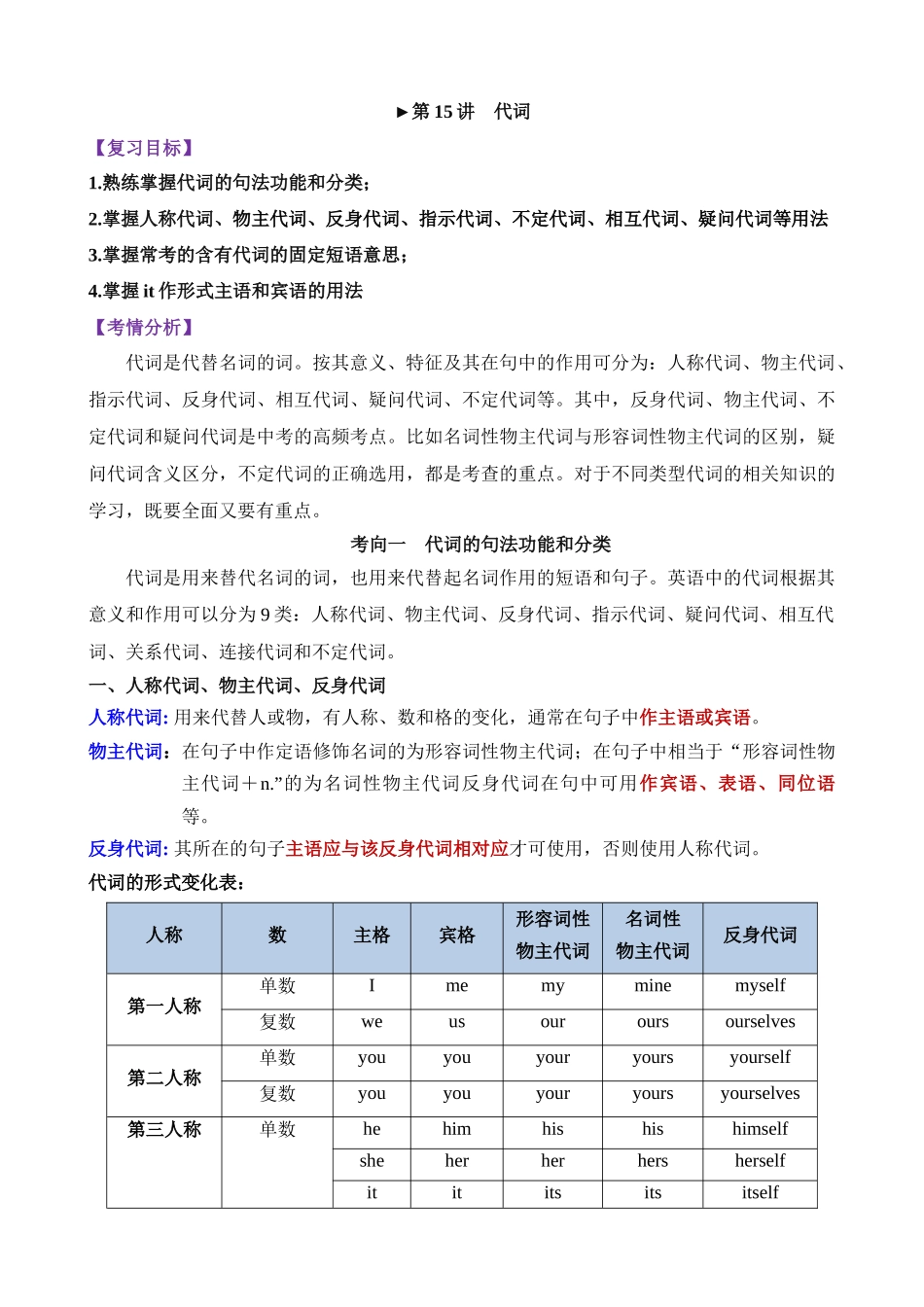 语法15 代词（讲义）_中考英语.docx_第1页