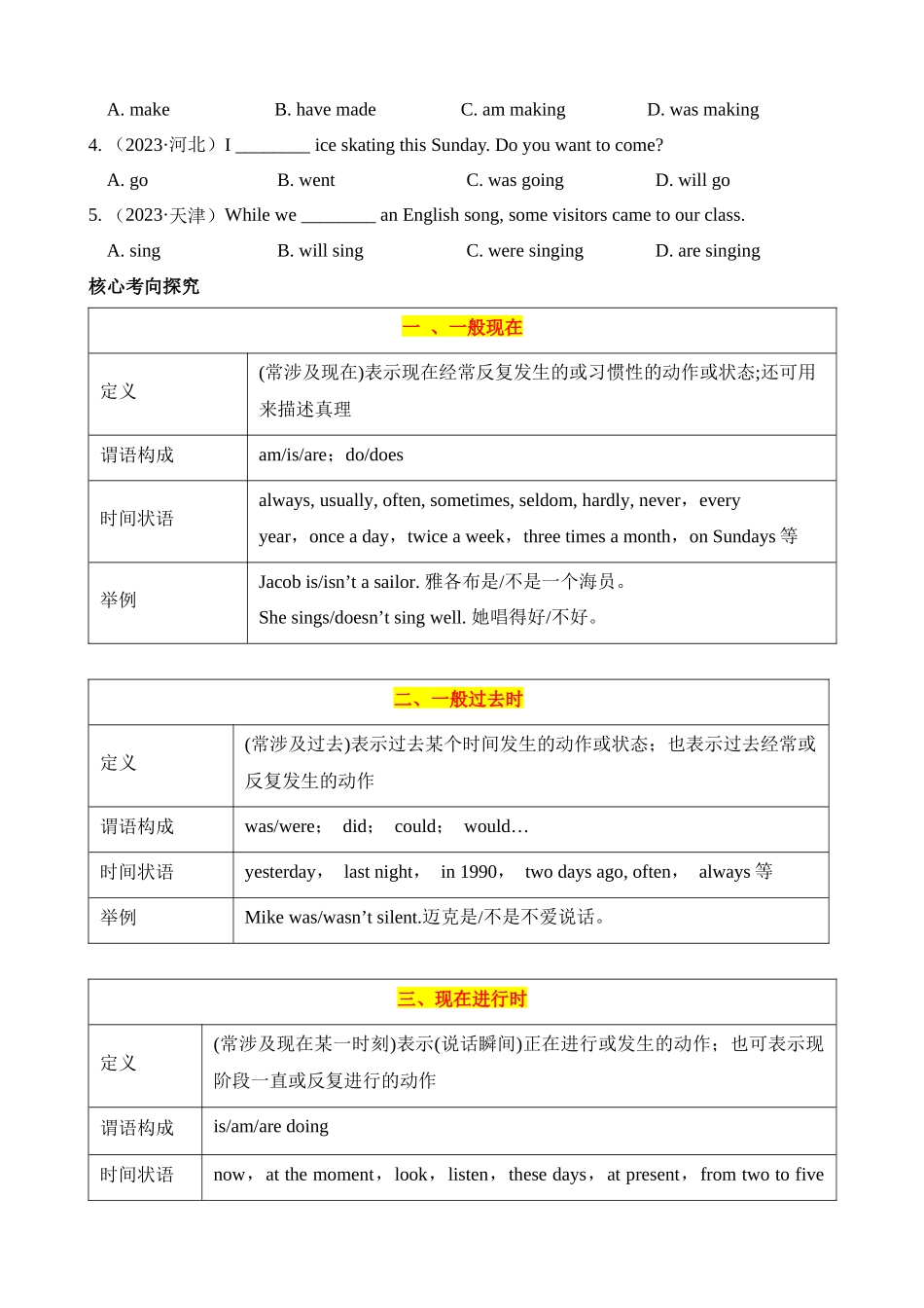 专题07 动词时态 & 语态（讲练）_中考英语.docx_第2页