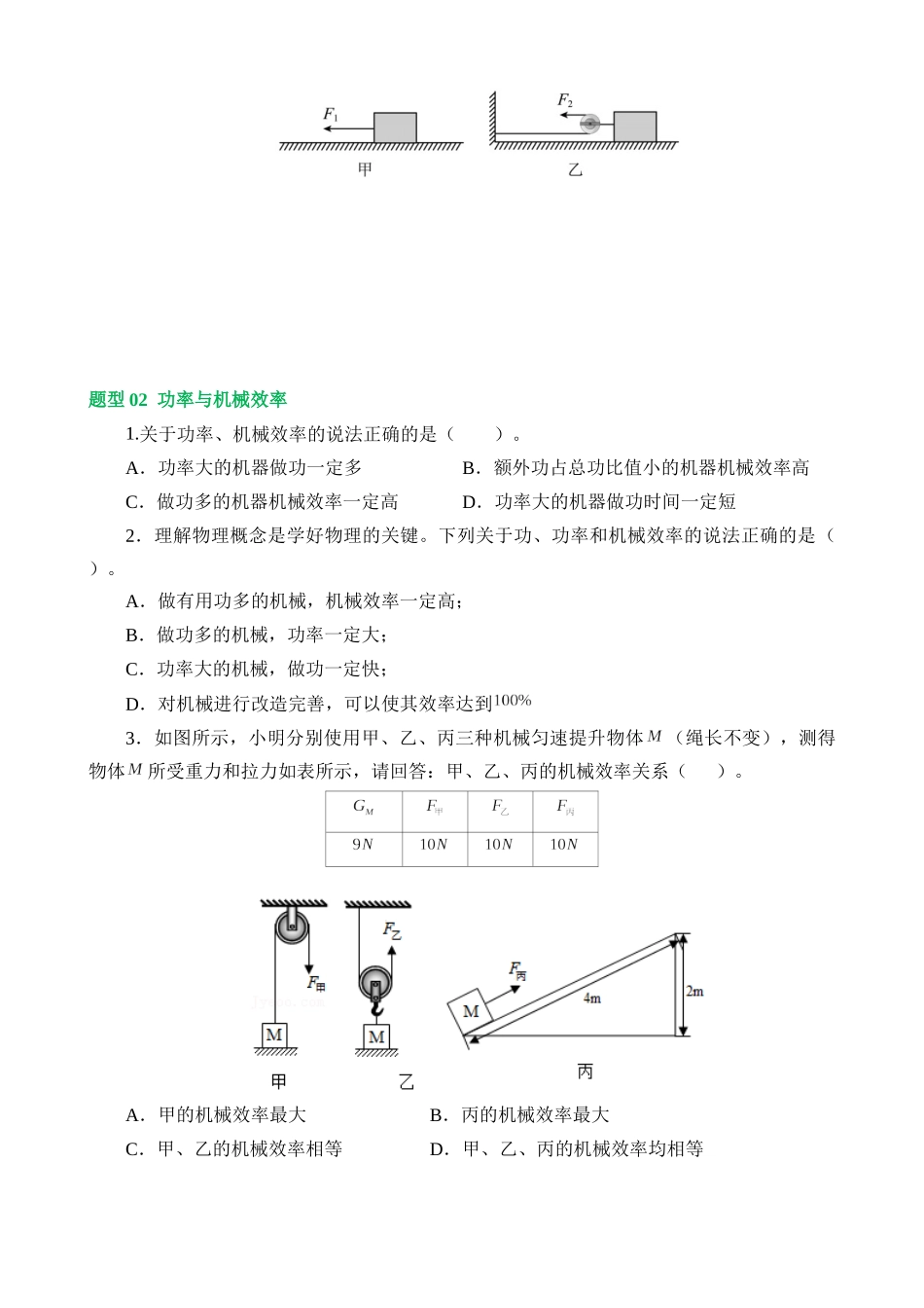 专题14 机械效率（6大题型）（练习）_中考物理.docx_第2页